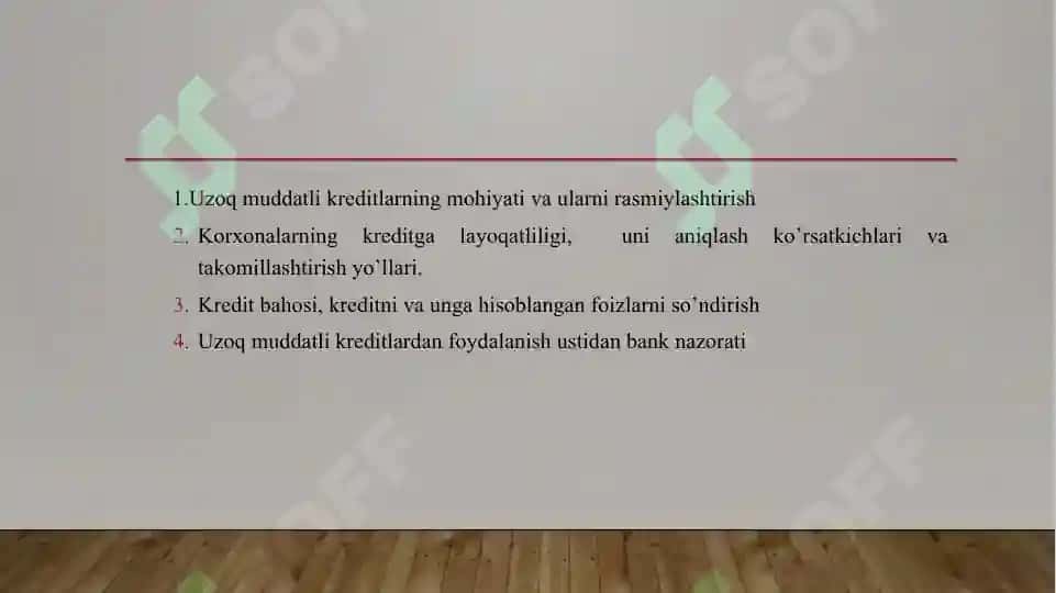 Investitsiya faoliyatini kreditlash 2