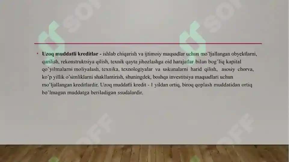 Investitsiya faoliyatini kreditlash 4