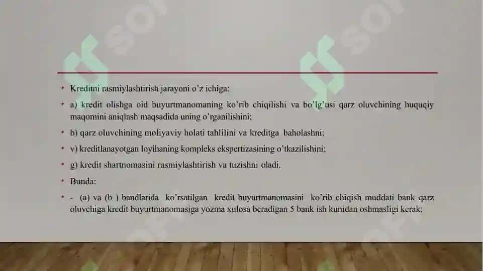 Investitsiya faoliyatini kreditlash 7
