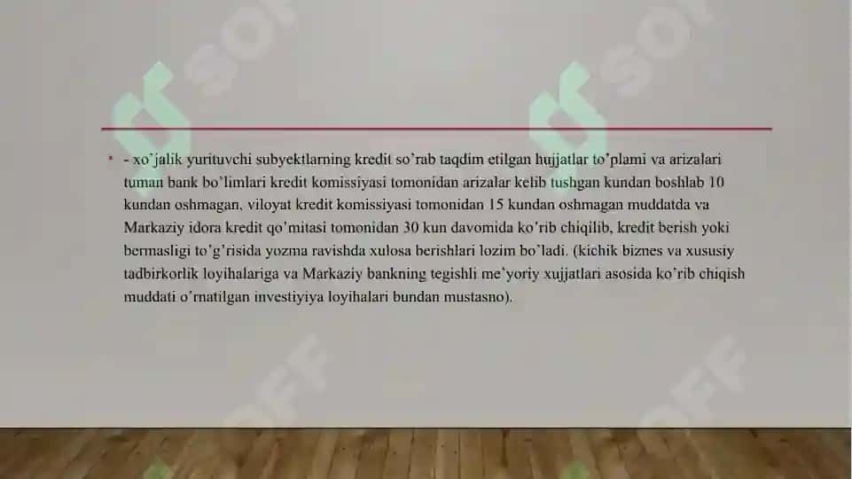 Investitsiya faoliyatini kreditlash 8