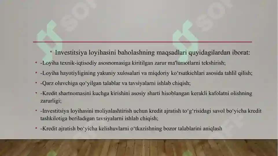 Investitsiya loyihalarining moliyaviy va iqtisodiy samaradorligini baholash 5