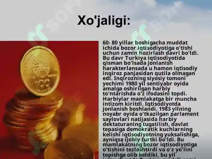 Turkiyaning xalqaro iqtisodiyoti. slayd 4