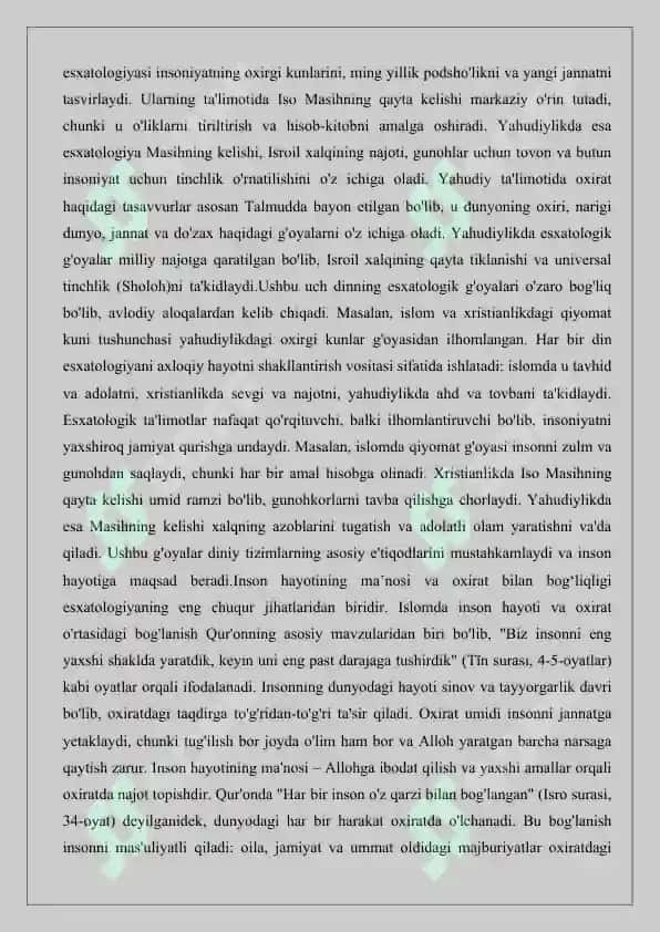 Esxatologiyaning mohiyati 4