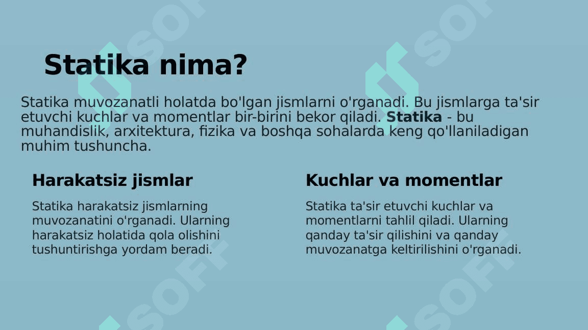 Statika elementlari. 4