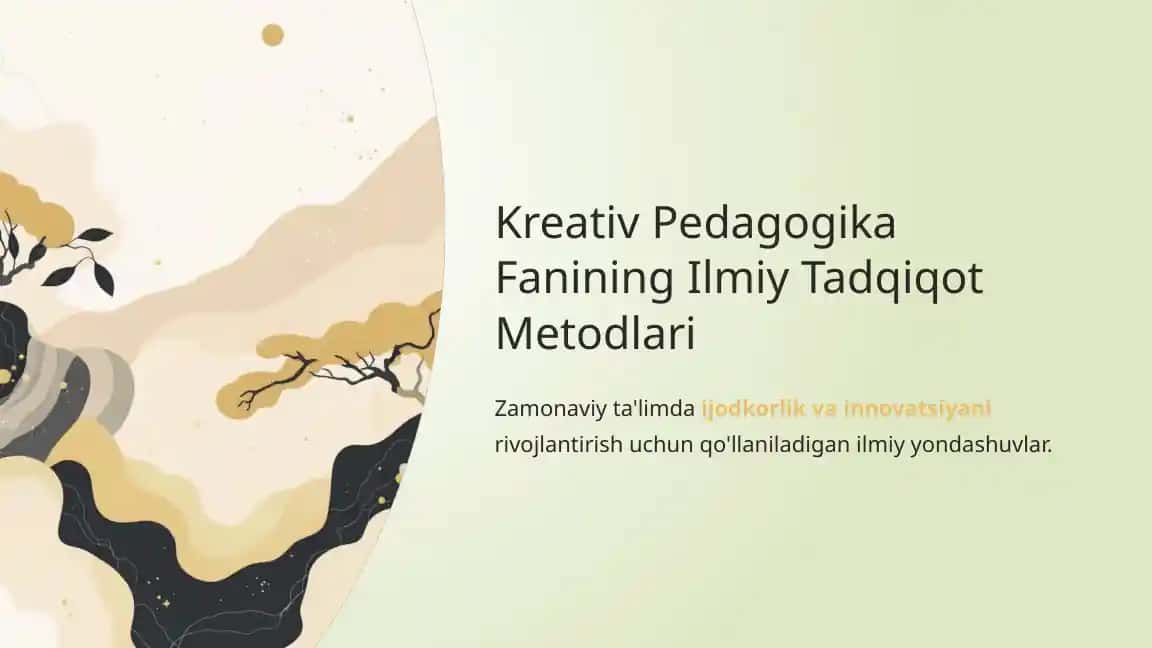 Kreativ Pedagogika Fanining Ilmiy Tadqiqot Metodlari 1