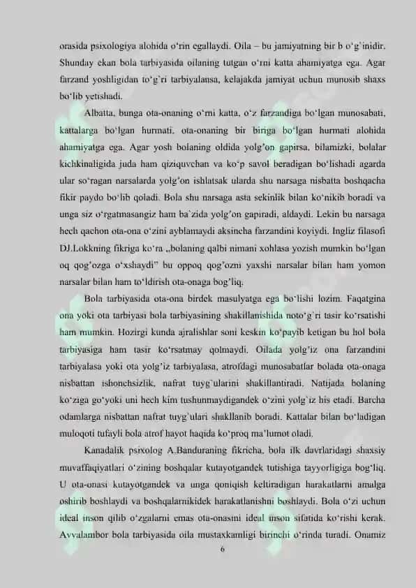 Tarbiya jarayonida oila, mahalla, maktab hamkorligining pedagogik-psixologik imkoniyatlari 6