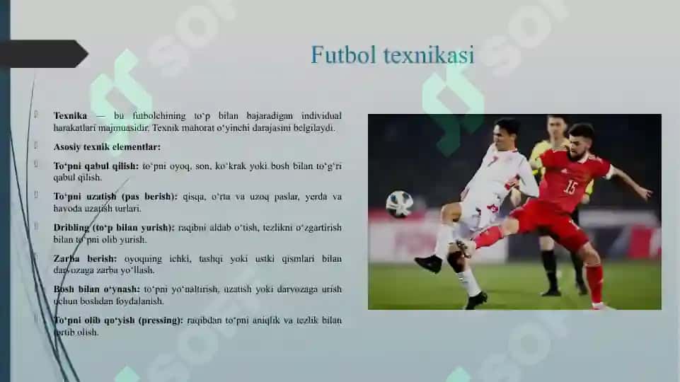 FUTBOL TAKTIKASI VA TEXNIKASI 3