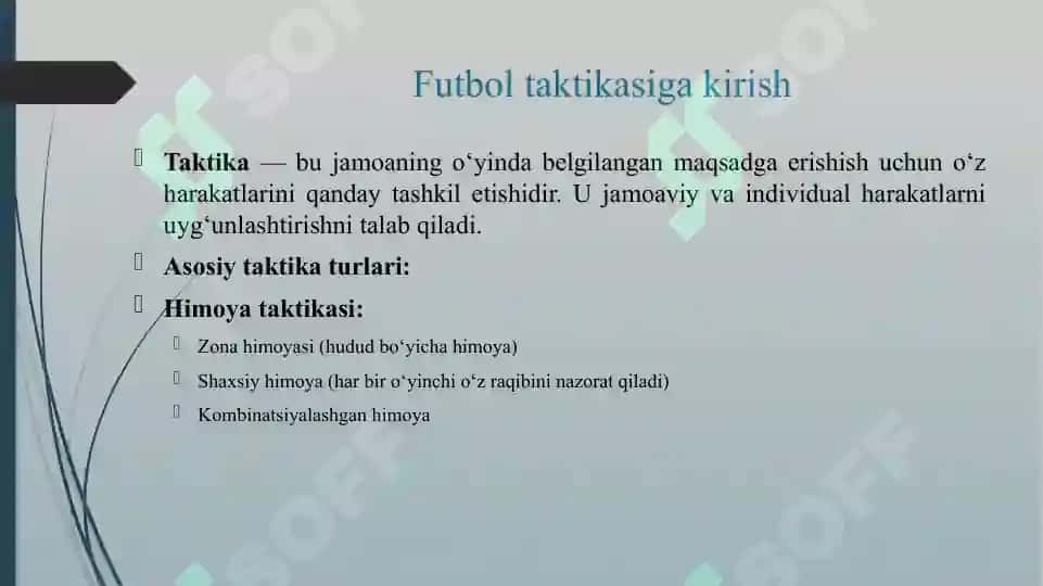 FUTBOL TAKTIKASI VA TEXNIKASI 4
