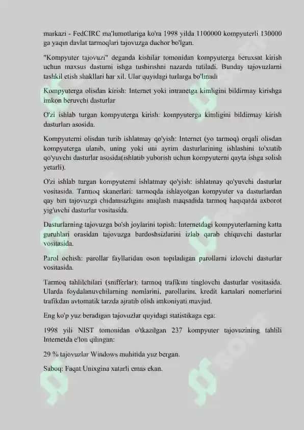 Axborotlarni himoya qilish usullari va axborot xavfsizligi 3
