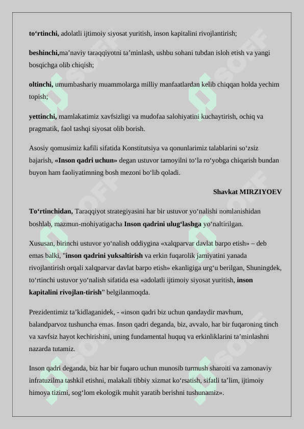 Yangi O'zbekiston taraqqiyot strategiyasi 24 5