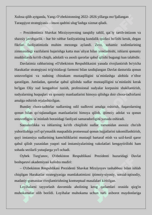 Yangi O'zbekiston taraqqiyot strategiyasi 24 8