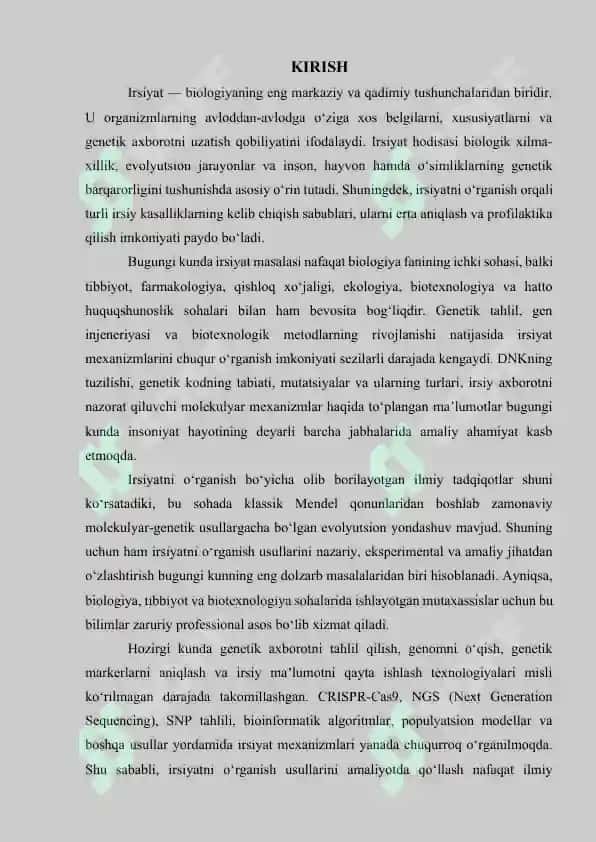 Irsiyatni o'rganish usullarini amaliyotda qo'llash 3