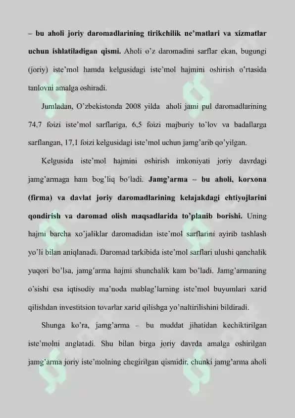Jamg'arish va investitsiya funksiyalari kursss 4