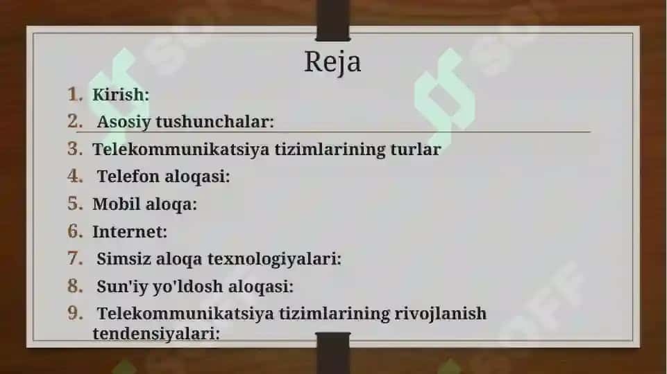 Telekommunikatsiya tizimlari 2