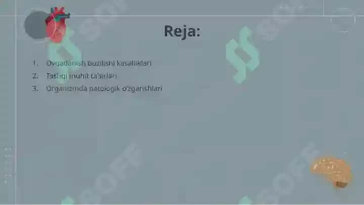 Ovqatlanish va tashqi muhit ta'sirlari bilan bog'liq bo'lgan kasalliklar 2
