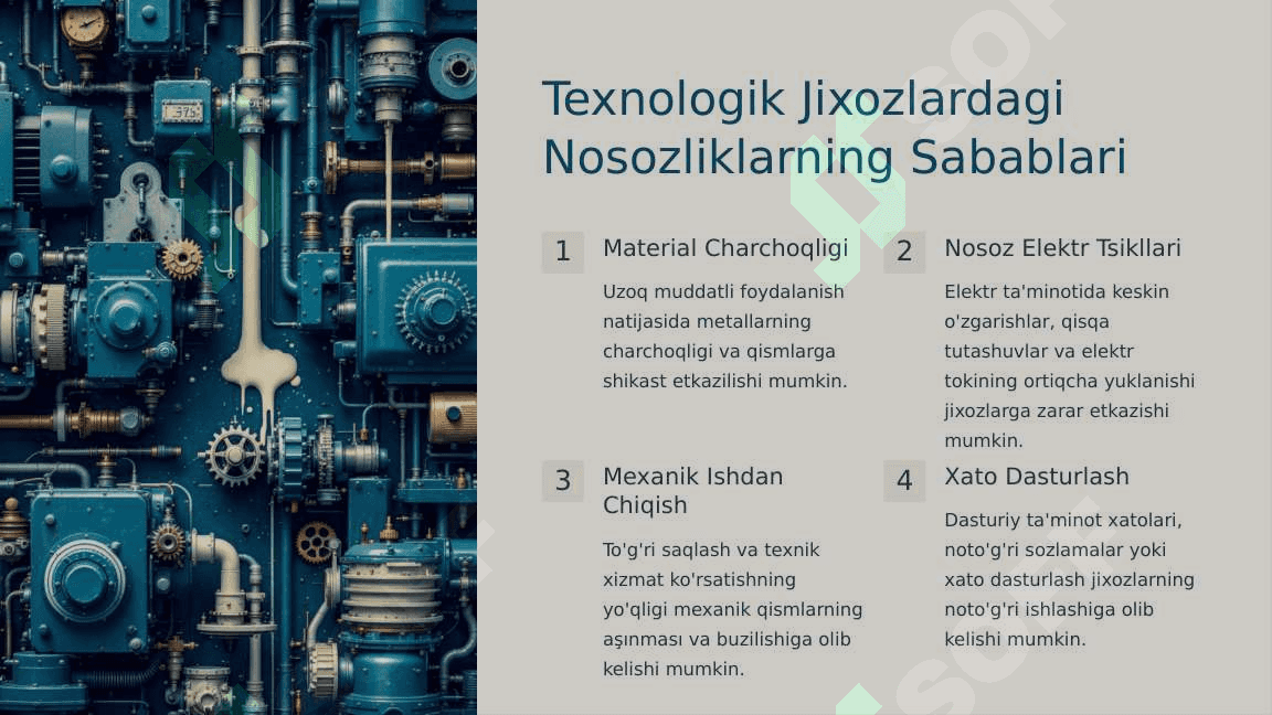 TEXNOLOGIK JIXOZLARDA SODIR BO'LISHNI BARTARAF QILUVCHI TEXNIK QURILMALAR TUZILISHI VA ISHLASH PRINSIPLARI 4