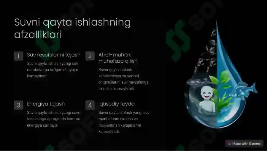 Suvni qayta ishlash 2
