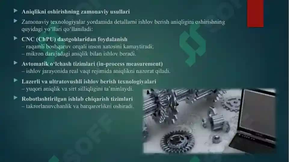 Detallarga ishlov berishda aniqlikni oshirishning zamonaviy usullari 4