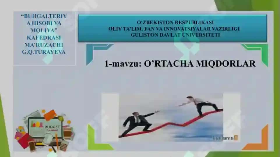 O’RTACHA MIQDORLAR 2