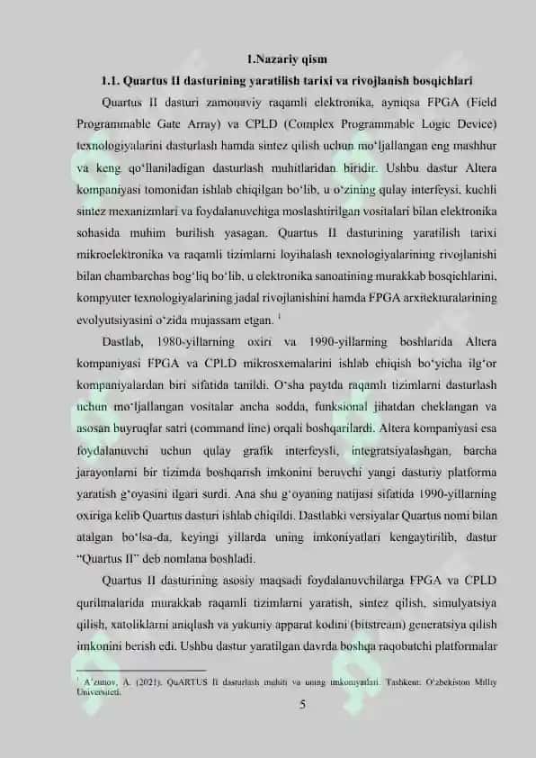 QUARTUS II DASTURLASH MUHITI IMKONIYATLARI 4