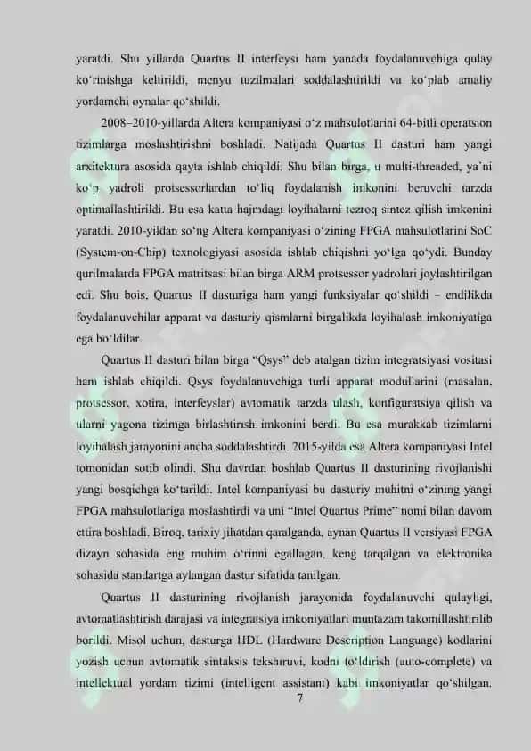 QUARTUS II DASTURLASH MUHITI IMKONIYATLARI 6