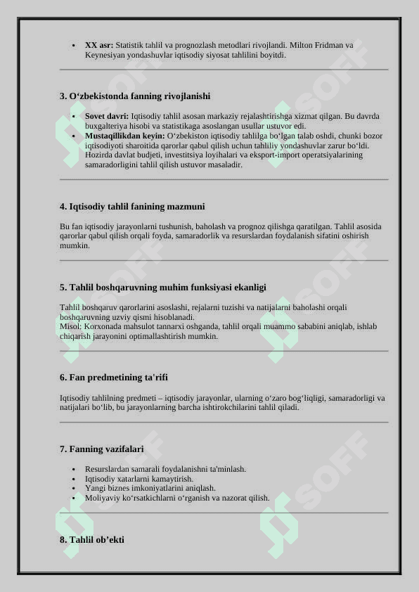 Iqtisodiy tahlil fanining nazariy asoslari 3