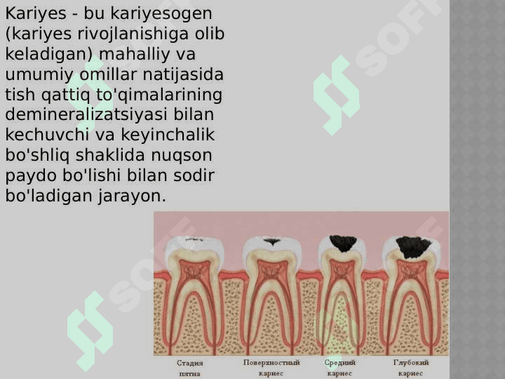 Kariesogen omillar (mahalliy va umumiy) 2