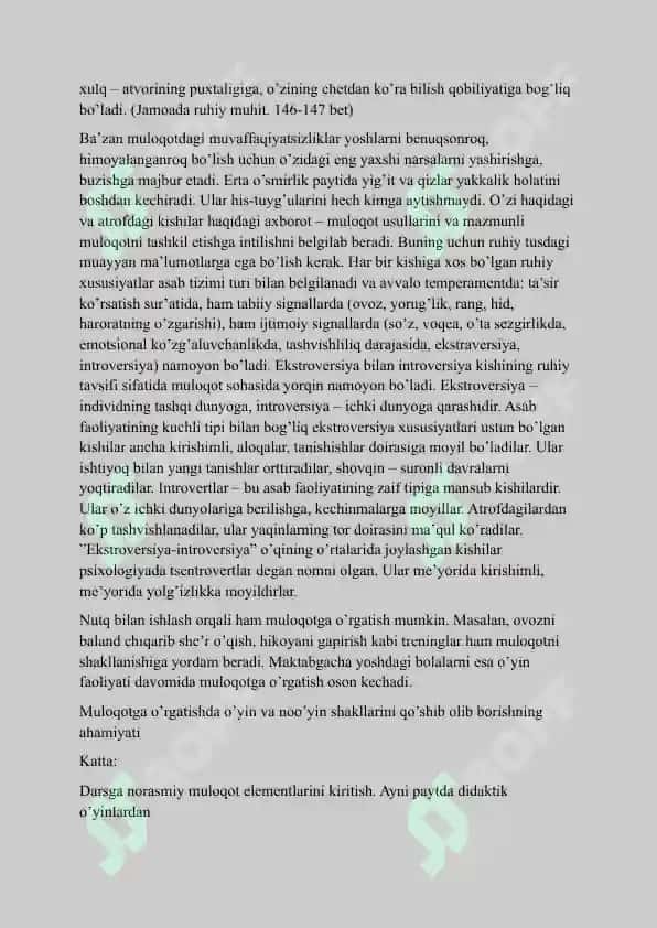 Muloqotning muvaffaqiyatli bo'lishida shaxs sifatlarining o'rni 3