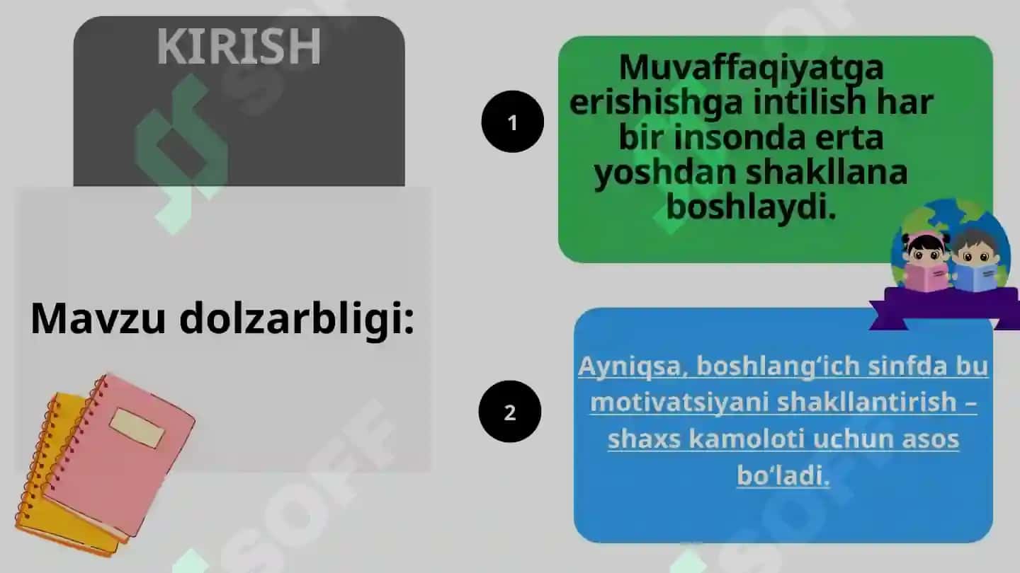Boshlang'ich sinf o'quvchilarida muvaffaqiyatga erishishga intilish motivi shaxsning ustuvor xususiyati 2