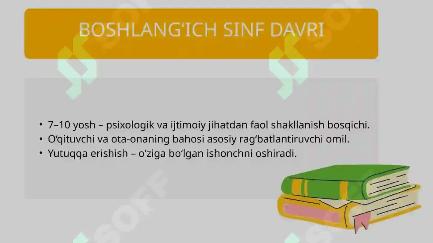 Boshlang'ich sinf o'quvchilarida muvaffaqiyatga erishishga intilish motivi shaxsning ustuvor xususiyati 4