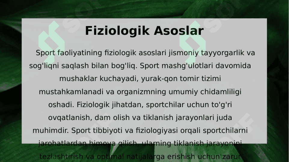 Sportning nazariy asoslari 3