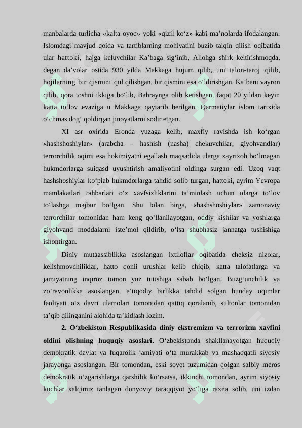 DINIY EKSTREMIZM VA TERRORIZM: MAFKURA VA AMALIYOT 4