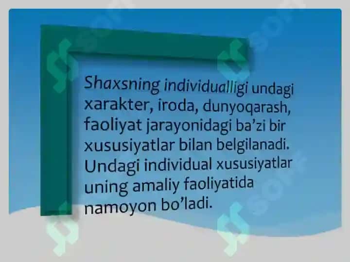 Shaxssotsiologiyasi va uning ijtimoiylashuvi 6