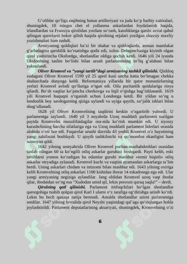 ANGLIYADA KAPITALIZMNING G’ALABA QILISHI VA INGLIZ BURJUA INQILOBI 6