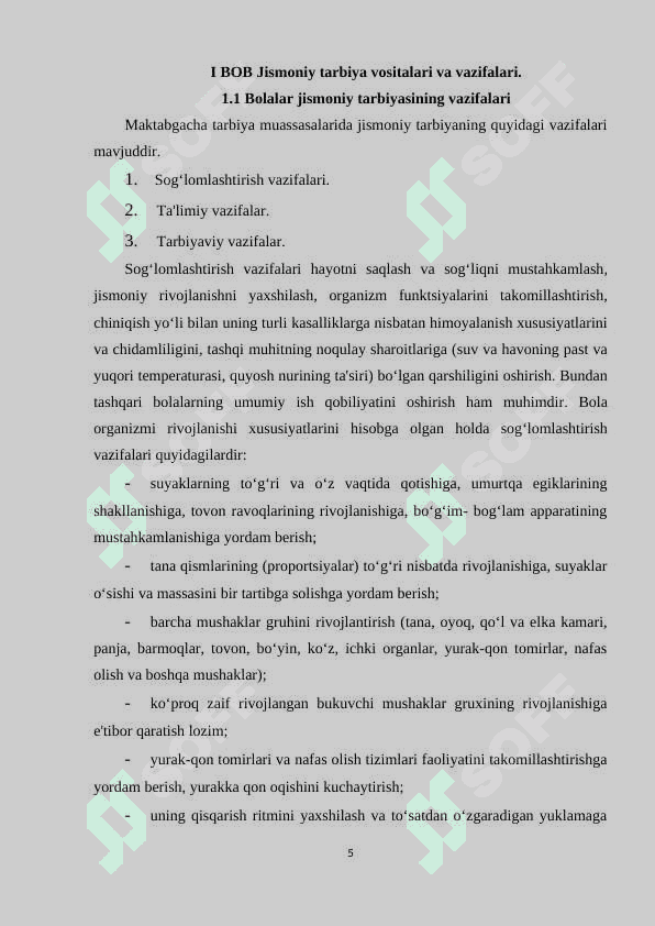 Bolalar jismoniy tarbiyasining vositalari va vazifalari 5