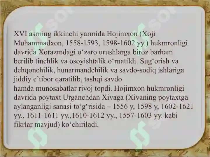 Xiva xonligida yer – suv munosabatlarining umumiy holati va dehqonchilik 5