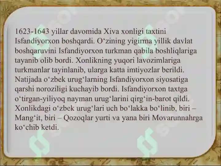 Xiva xonligida yer – suv munosabatlarining umumiy holati va dehqonchilik 7