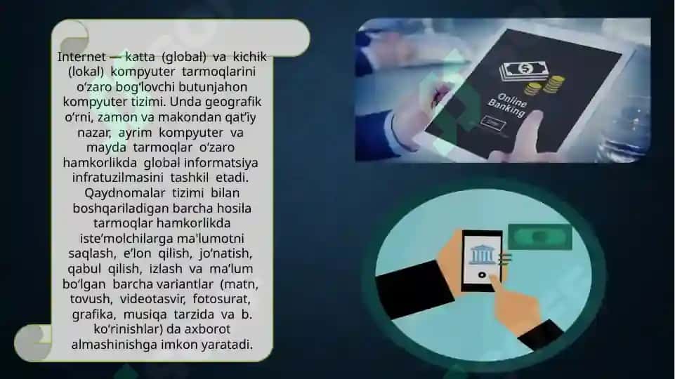INTERNET VA BUTUNJAHON INTERNET TARMOG’INING IXTIROSI 7