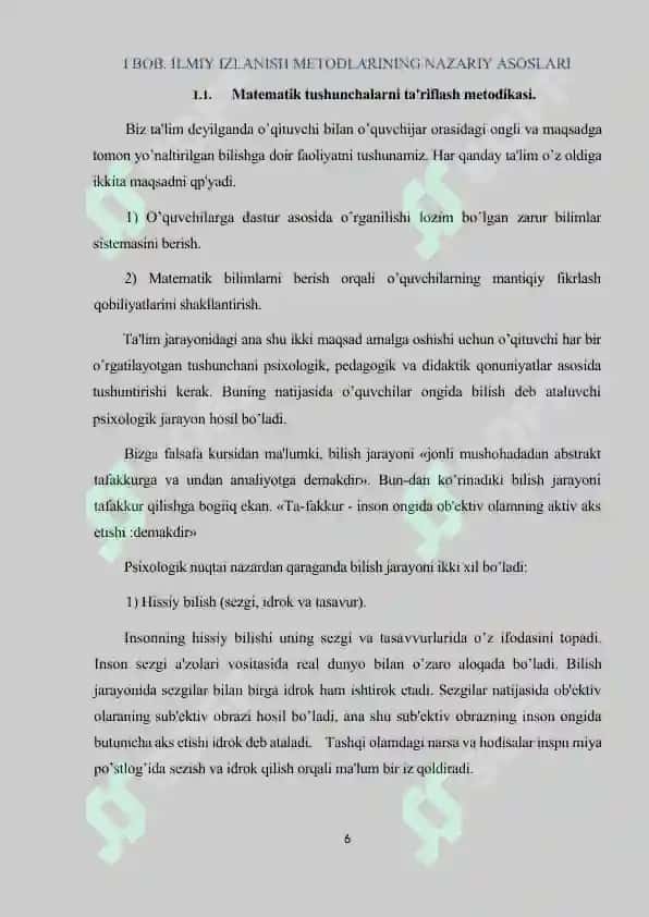 Matematika o‘qitishda bilishning turlari xulosa chiqarish metodlari 6