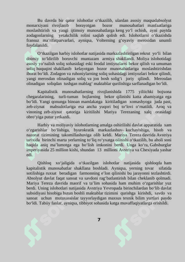 XVIII ASR OXIRIDAN  ХIХ ASR 60-YILLARIDA AVSTRIYA IMPERIYASI 7