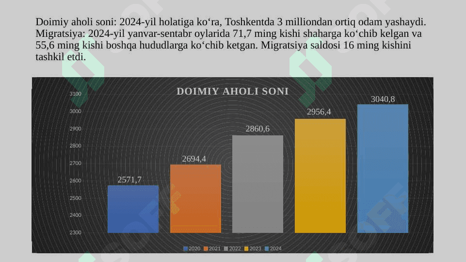 Toshkent shahar statistikasi 3