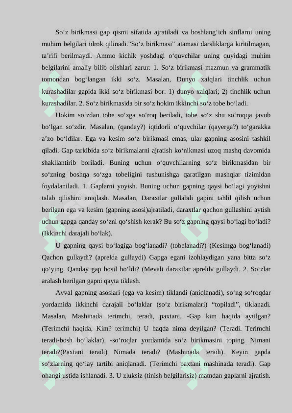 Savod o‘rgatish davrida gap ustida ishlash 8