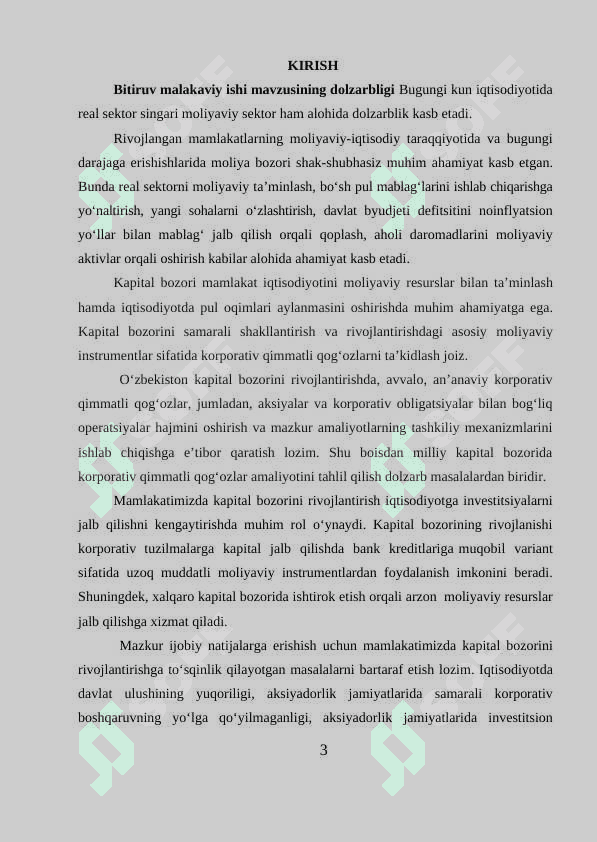 Xorijiy mamlakatlar tajribasi asosida O‘zbekistonda kapital bozorini rivojlantirish 3