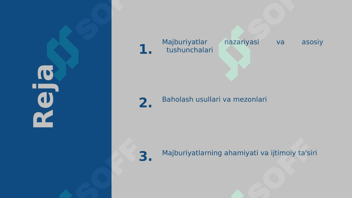 Majburiyatlar tushunchasi va ularni bahola... 2