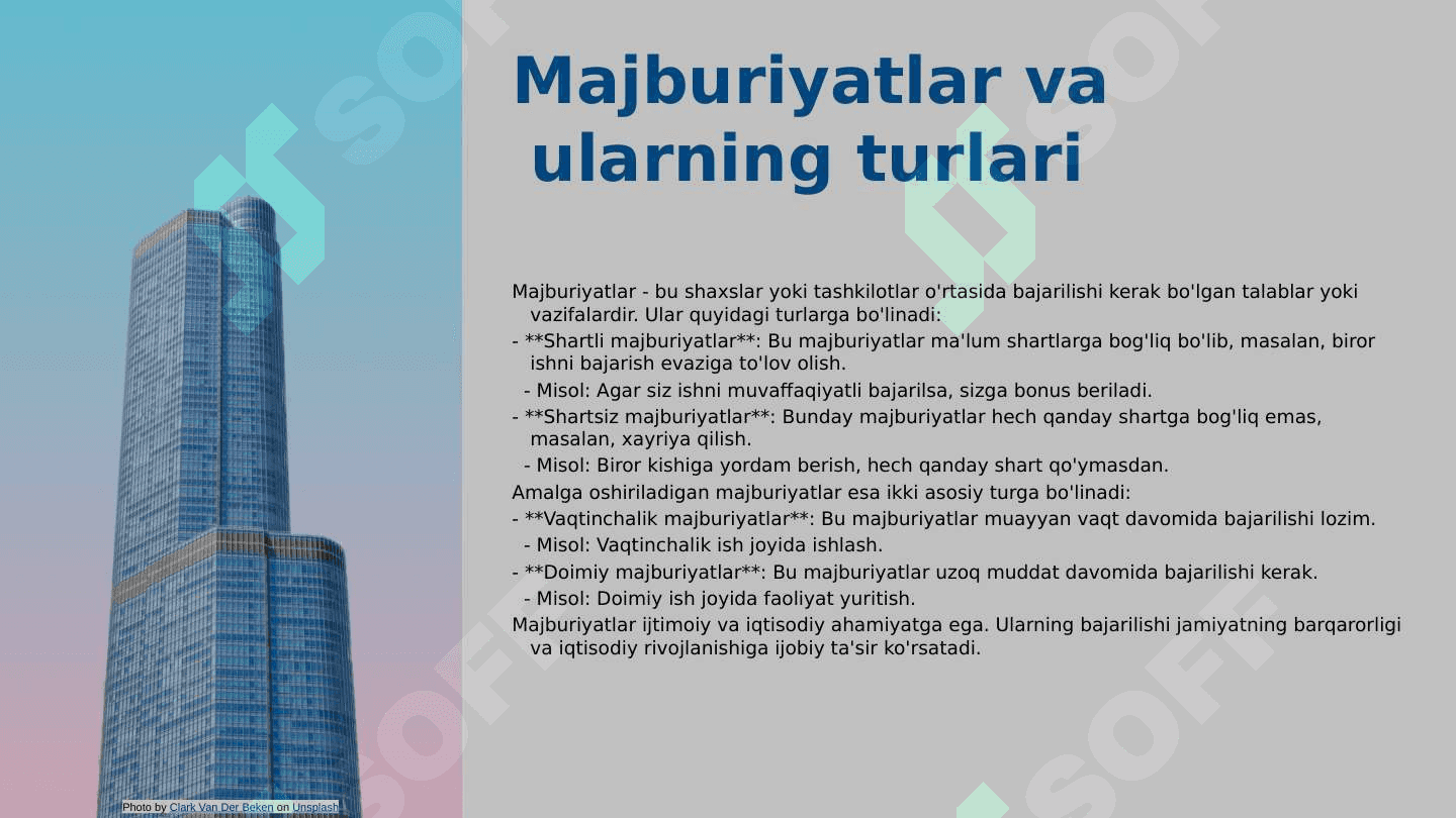 Majburiyatlar tushunchasi va ularni bahola... 4