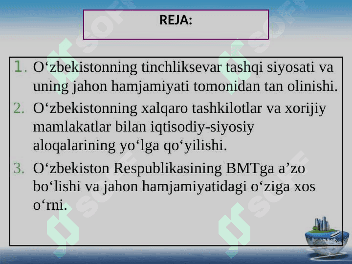 O‘zbekiston – BMT hamkorligi haqida internet manbalari taqdimot 24 2