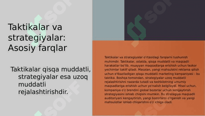 Biznes taktikasi va strategiyasi. 3