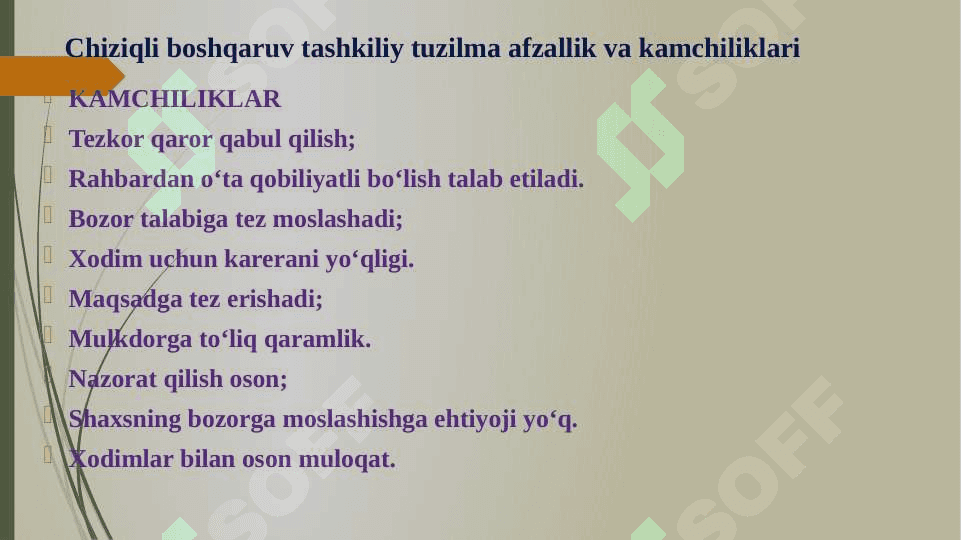 korxonaning tashkiliy tuzilishi va dizayni. 8