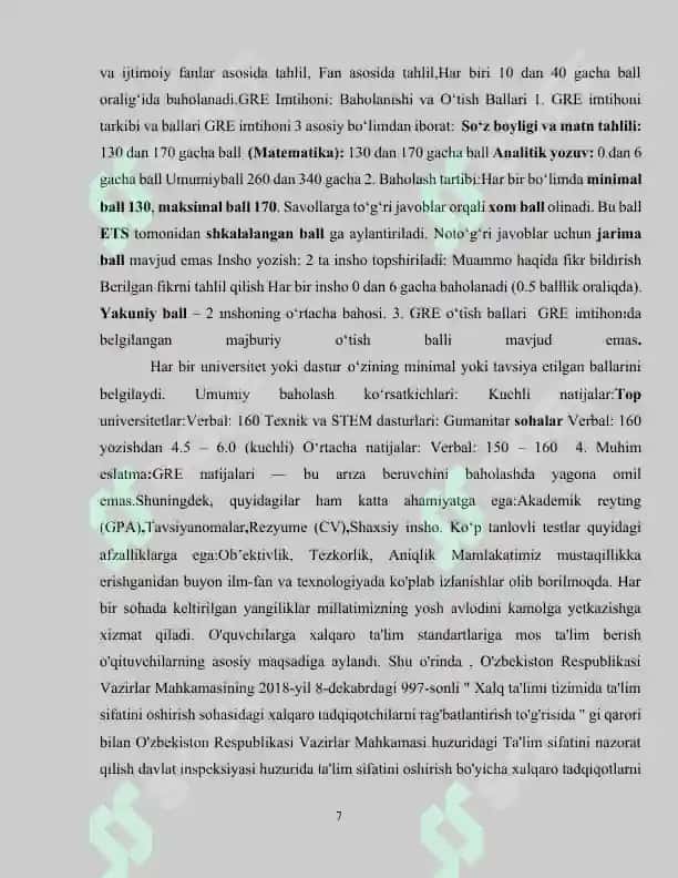 O‘quvchilar bilimini baholashda ko‘p tanlov javobli test topshiriqlaridan foydalanish metodi kurs ishi 7