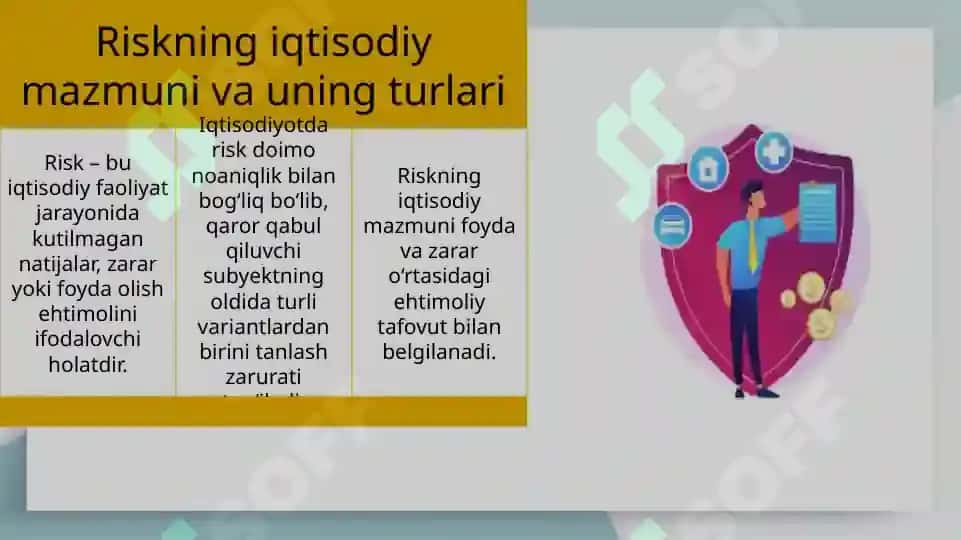 Risklarni boshqarishda diversifikatsiya, limitlashtirish, sug‘urtalash, axborot yig‘ish va o‘z-o‘zini sug‘urtalashning ahamiyati 4